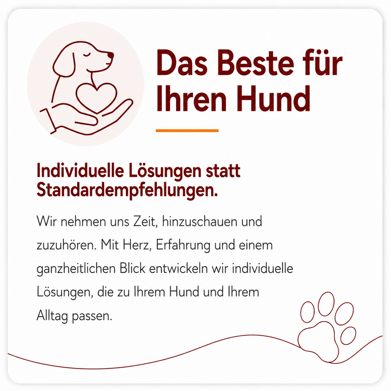 Individuelle Lösungen für die Gesundheit und das Wohlbefinden Ihres Hundes